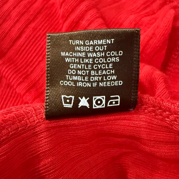 Multiples Red Textured Tunic Top Women’s Plus Size 3X Boho Crochet Sleeve - Picture 10 of 10